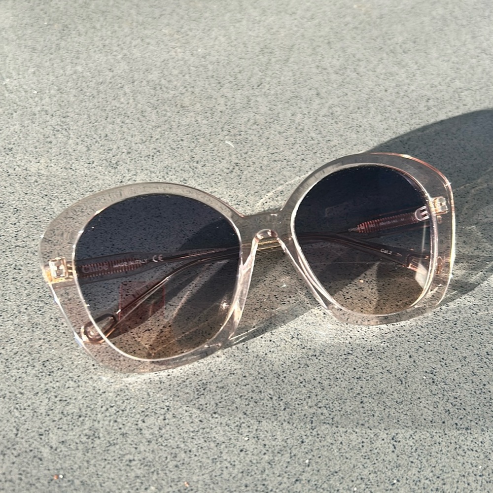 Chloé sunglasse oversize transparent sunnies brand new